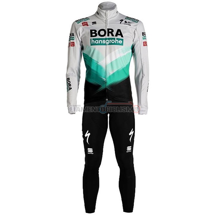 Abbigliamento Ciclismo Bora-Hansgrone Manica Lunga 2021 Bianco